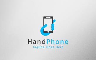 Hand Mobile Phone Logo Template
