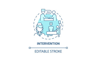 Intervention Blue Concept Icon
