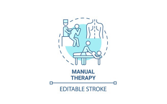 Manual Therapy Blue Concept Icon