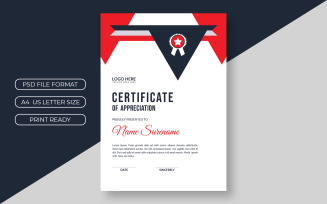 Red Triangles Certificate Layout