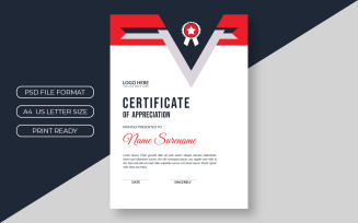 Templates black and red certificate layout