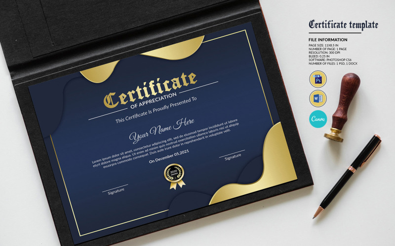 Appreciation Modern Certificate Template