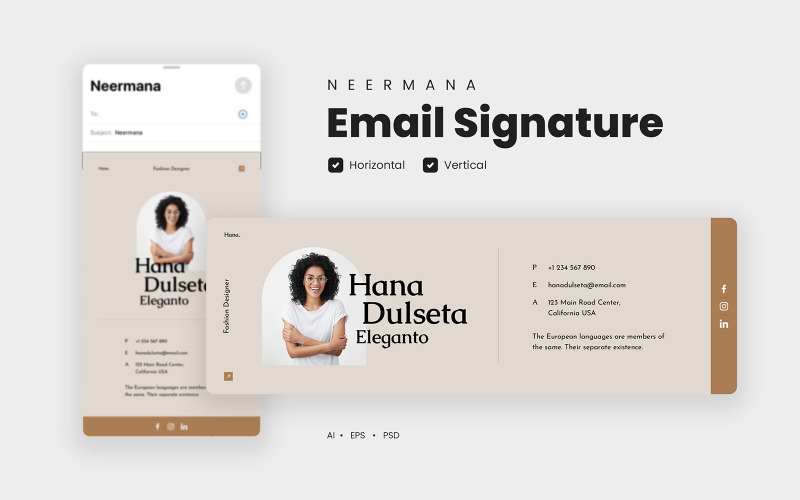 Earth Style - Email Signature Template Corporate Identity