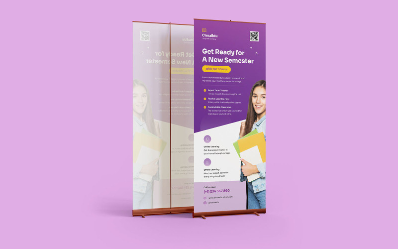 Education Roll Up Banner Template Corporate Identity
