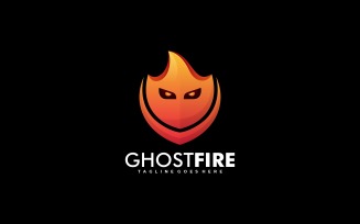 Ghost Fire Gradient Logo Style