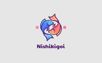 Nishikigoi Simple Mascot Logo