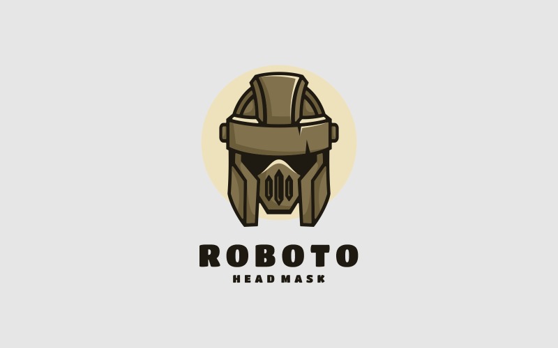 Roboto Simple Mascot Logo Logo Template
