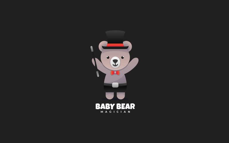 Baby Bear Gradient Logo Style Logo Template