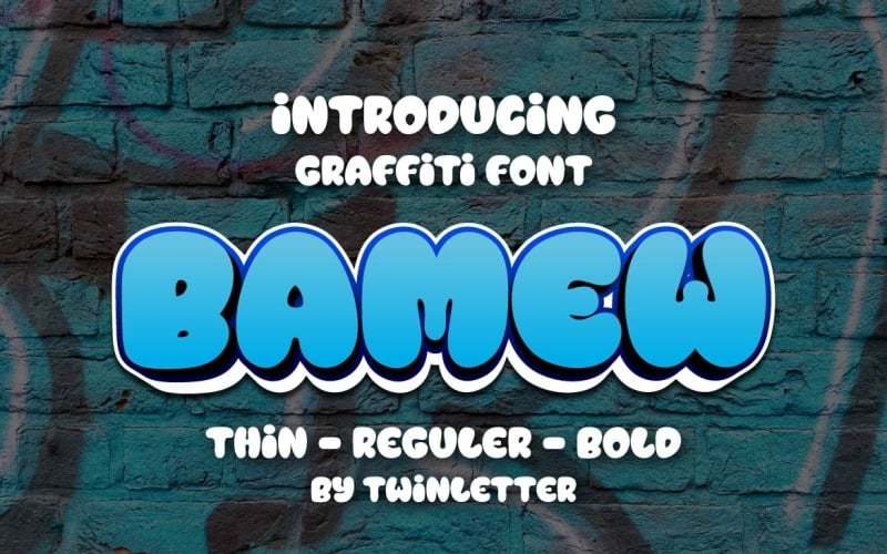 BAMEW - Display Graffiti Style Font