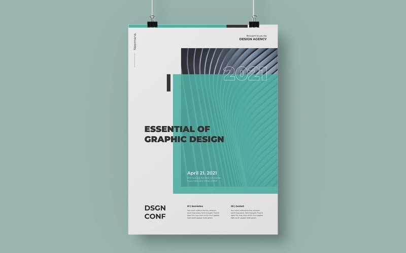 Conference Minimal Poster Template Corporate Identity