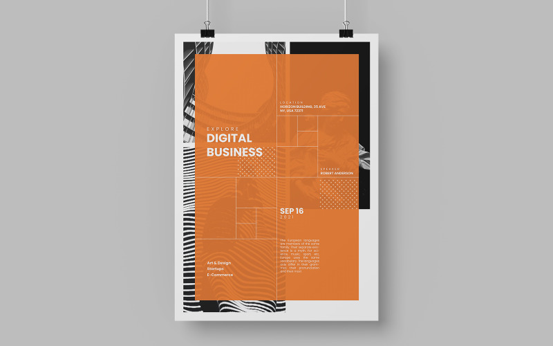 Digital Business Poster Template Corporate Identity