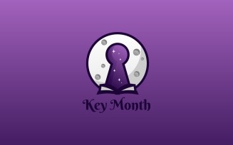 Key Month Simple Logo Template