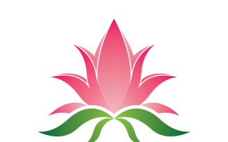 Lotus Flower Gradient Color Logo