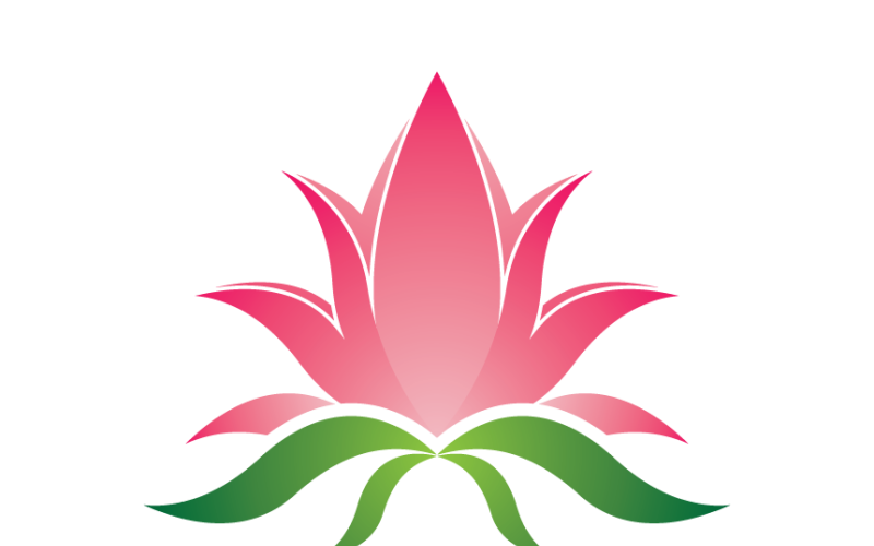Lotus Flower Gradient Color Logo Logo Template