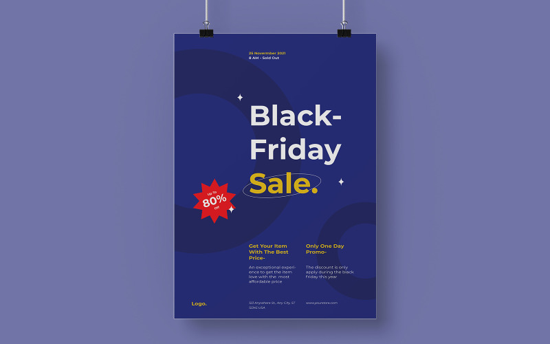 Modern Black Friday Poster Template Corporate Identity