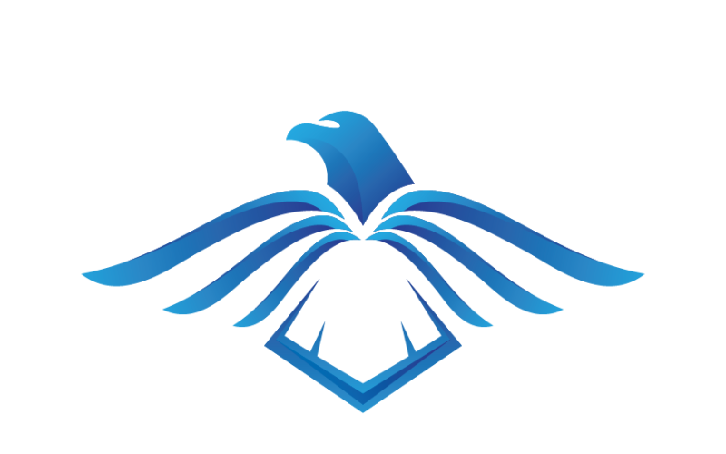 Modern Eagle Gradient Color Logo Logo Template