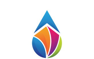 Modern Water Drop Gradient Logo