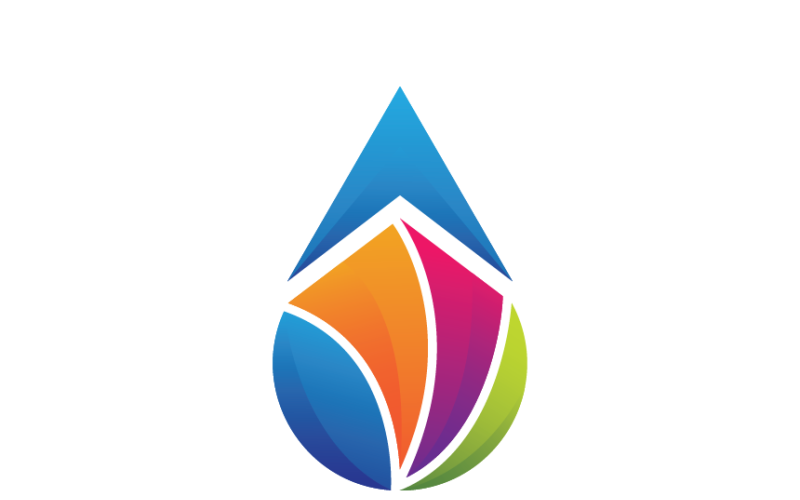 Modern Water Drop Gradient Logo Logo Template