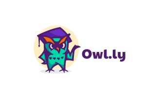 Owl Cartoon Logo Template