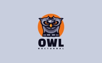 Owl Simple Mascot Logo Style