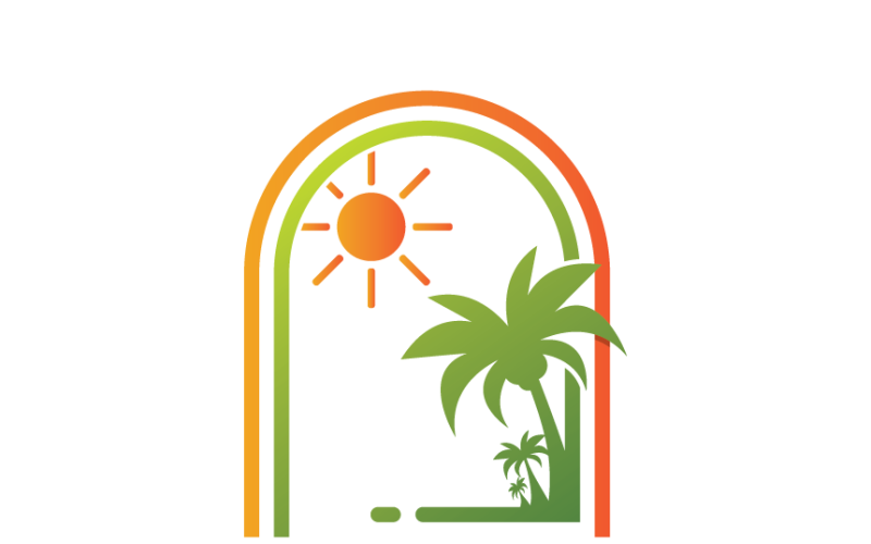 Palm Tree Summer Logo template Logo Template