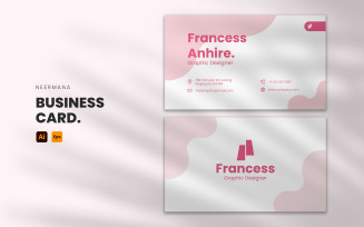 Pink Fluid Business Card Template
