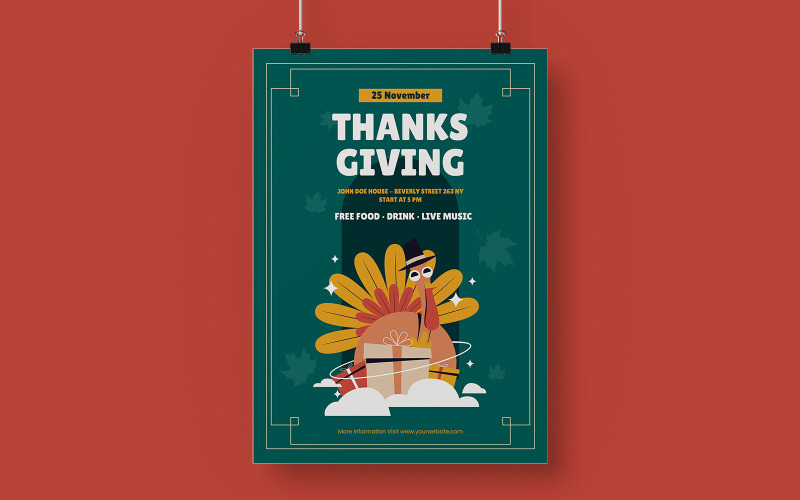 Thanksgiving Poster Template Corporate Identity