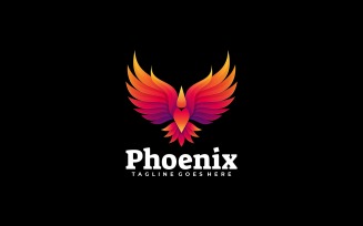 Vector Phoenix Gradient Colorful Logo Template