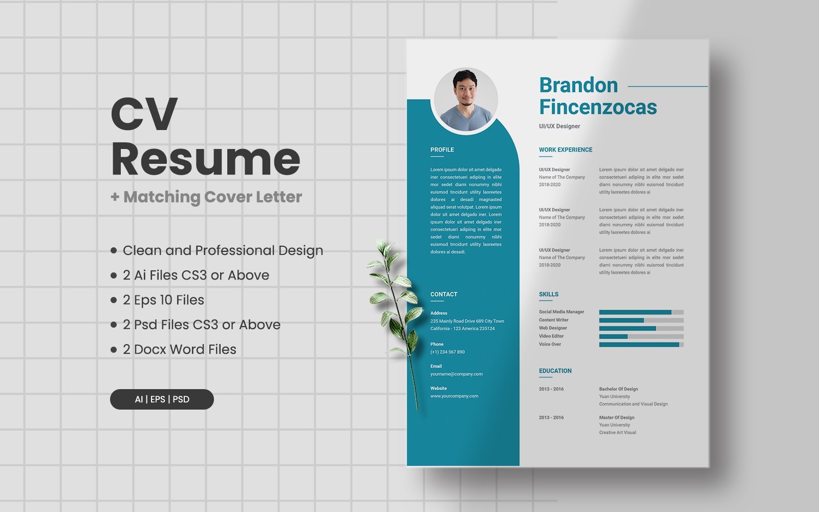 Kit Graphique #213329 Resume Cv Divers Modles Web - Logo template Preview