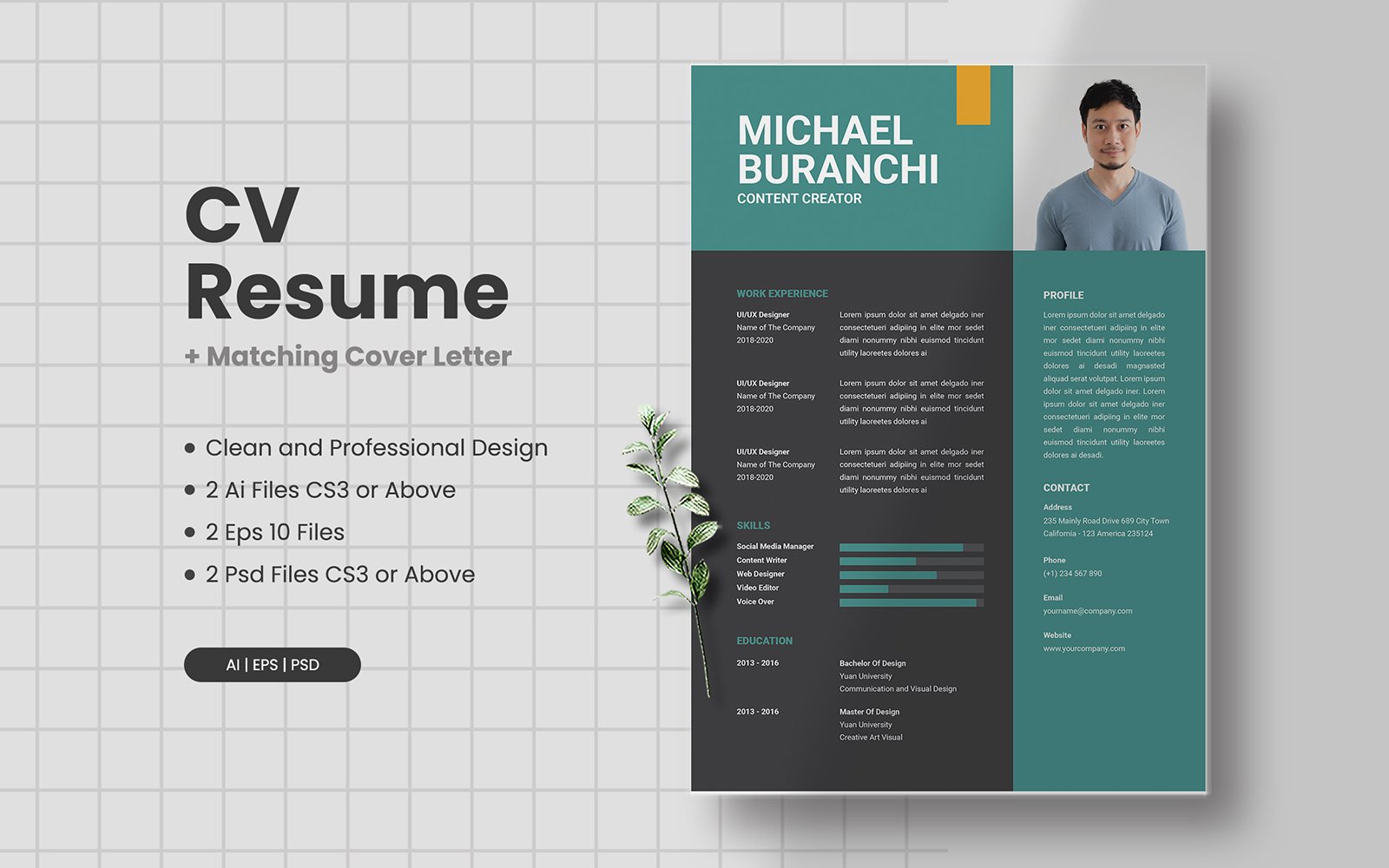 Kit Graphique #213330 Resume Cv Divers Modles Web - Logo template Preview