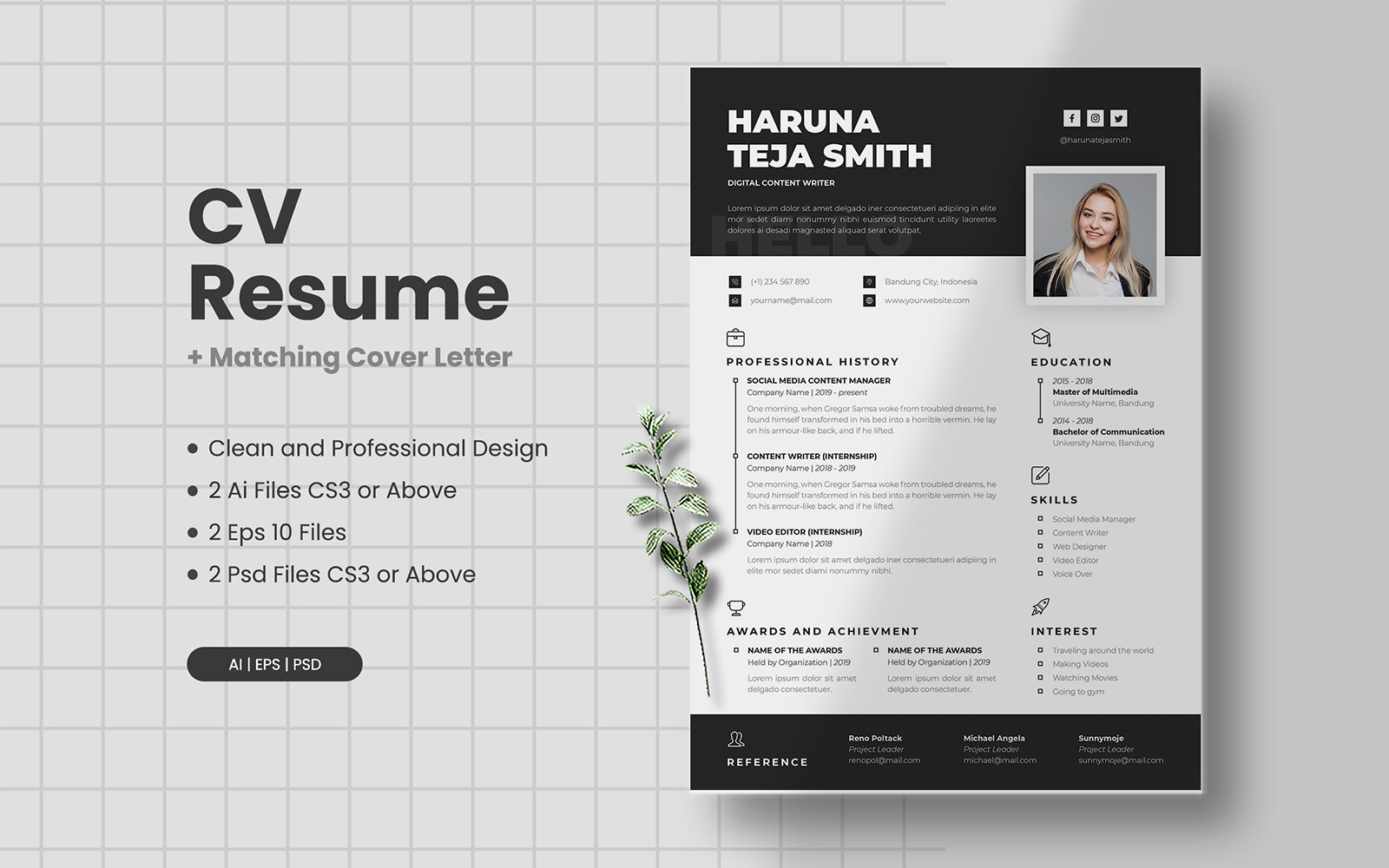 Kit Graphique #213337 Resume Cv Divers Modles Web - Logo template Preview