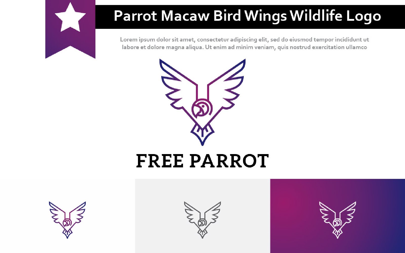 Template #213388 Exotic Parrot Webdesign Template - Logo template Preview