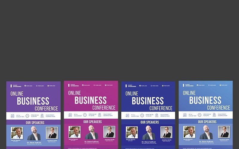 Business Conference Flyer Bundle Template Corporate Identity