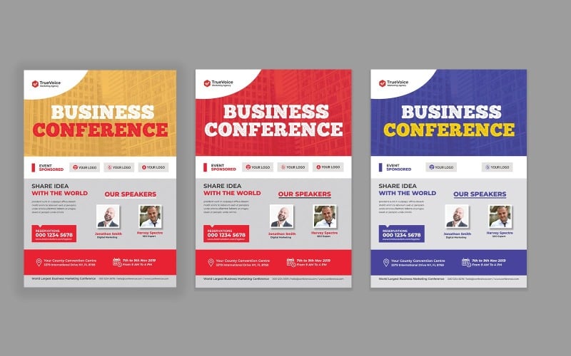 Business Conference Flyer Bundle Corporate Identity