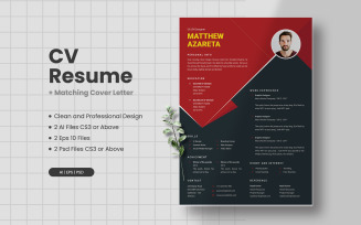 CV Resume Template Vol 24 Printable Resume Templates