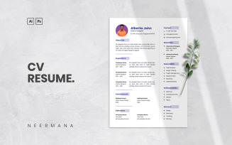 CV Resume Vol 16 Printable Resume Templates
