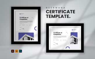 Minimalist Certificate Template With Image