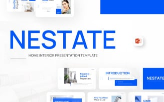 Nestate Home Interior Clean PowerPoint Template
