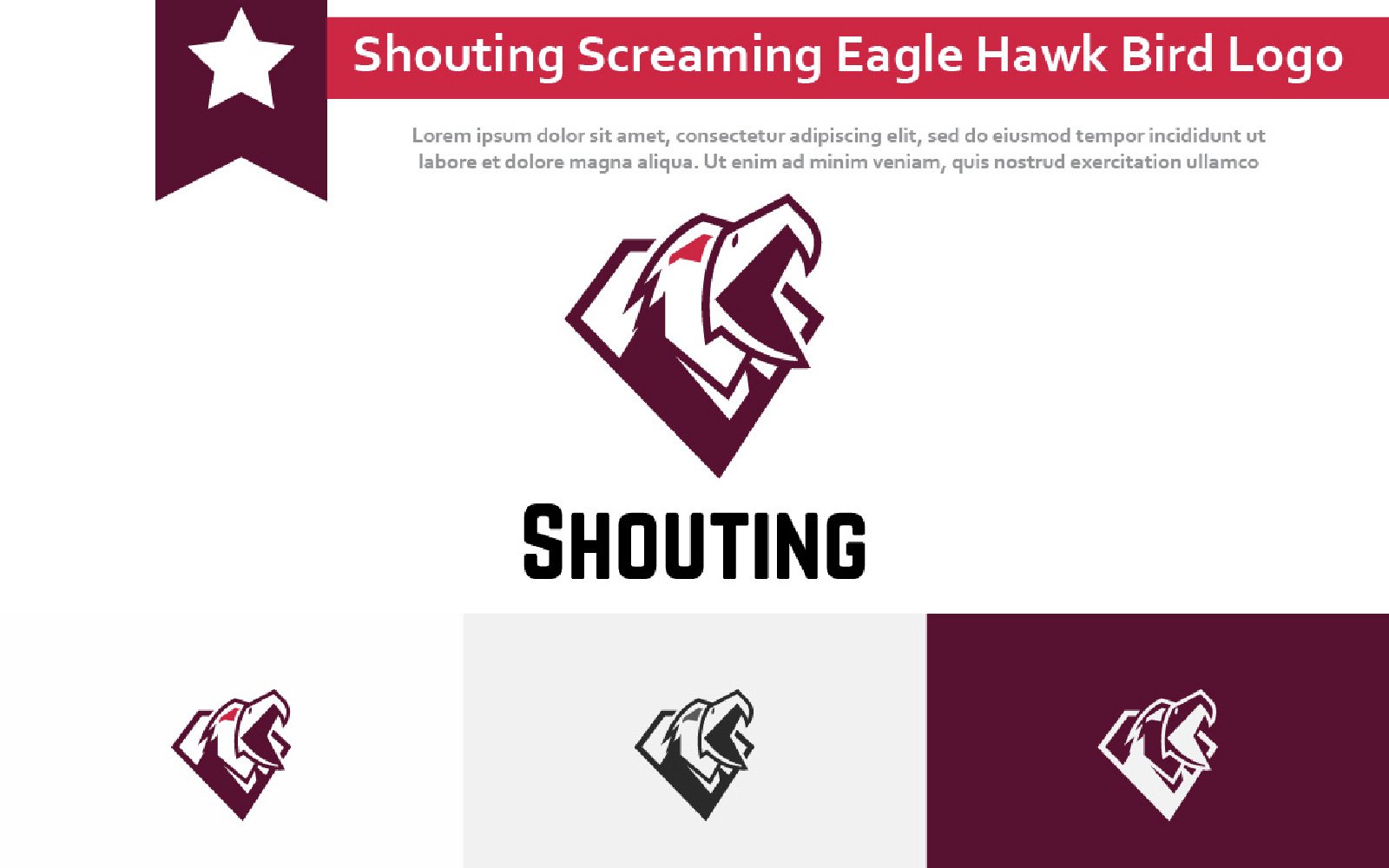 Template #213447 Screaming Eagle Webdesign Template - Logo template Preview