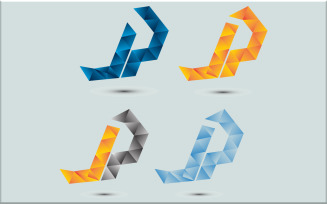 J p Abstract Polygon Creative Logo