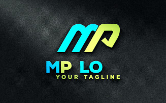 M P Letter Logo Design Template