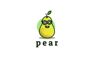 Pear Color Mascot Logo Style