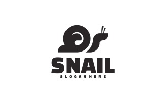 Snail Silhouette Logo Style