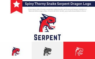 Spiny Thorny Snake Serpent Dragon Monster Poisonous Animal Logo