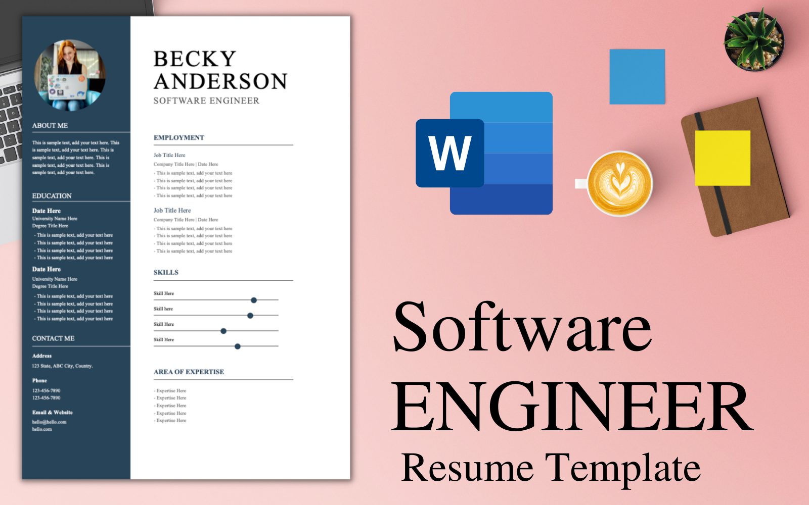 Template #213585 Cv Resume Webdesign Template - Logo template Preview