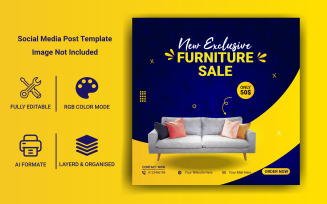 Furniture Sale Social Media And Web Banner Post Story Template