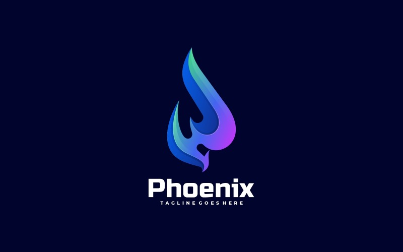 Abstract Phoenix Gradient Logo Logo Template