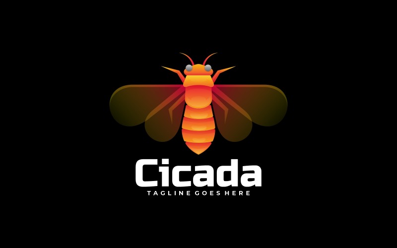 Cicada Gradient Logo Style Logo Template