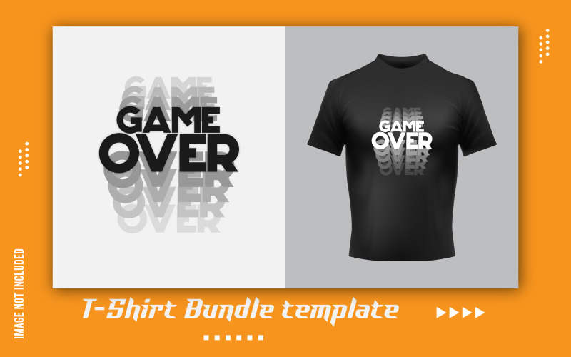 Game Over Text T-Shirt Sticker Corporate Identity