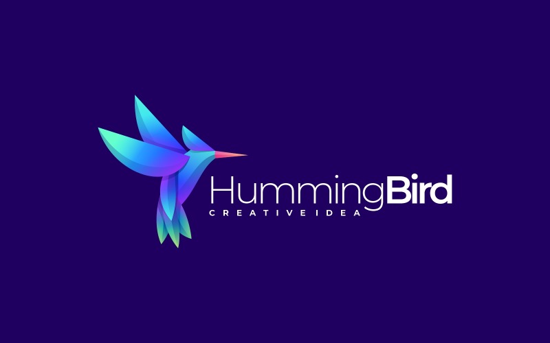 Humming Bird Gradient logo Logo Template